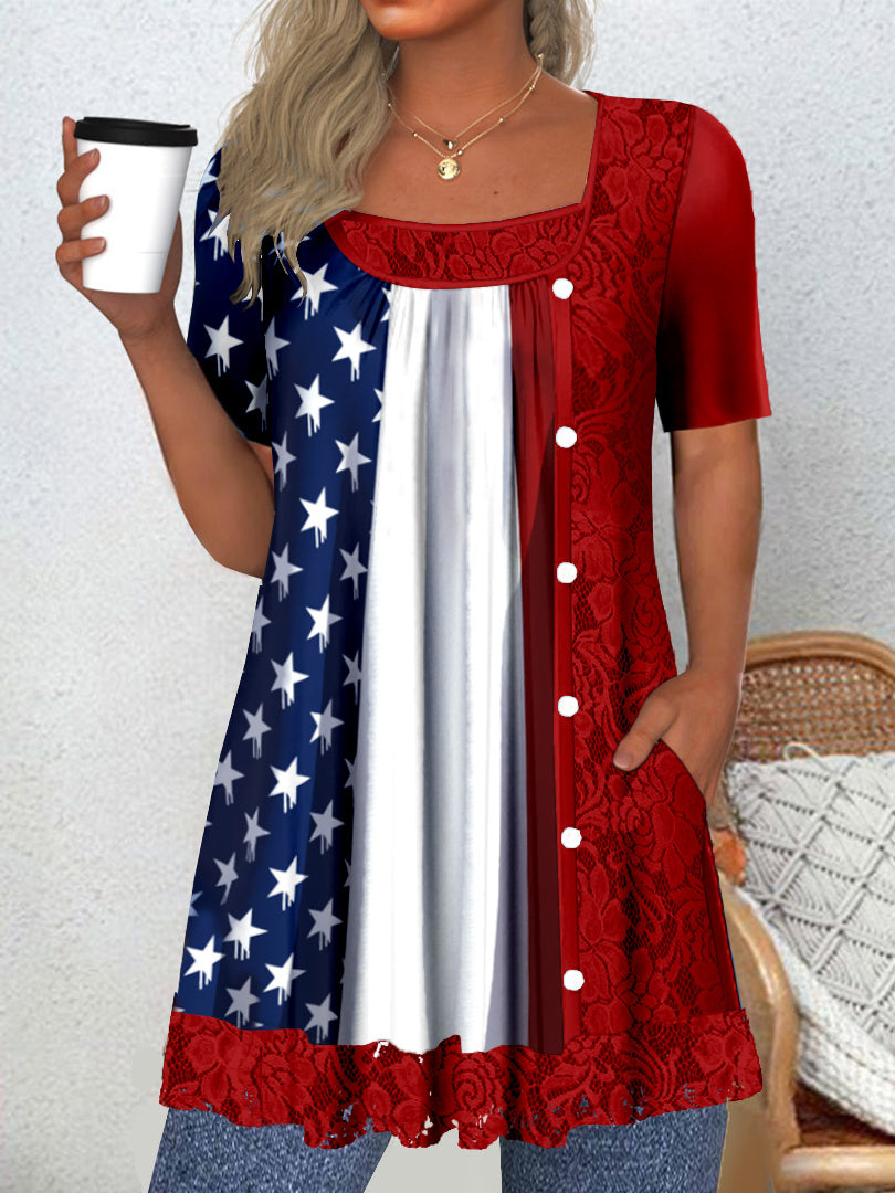 Women Long Sleeve V-neck Graphic Floral Printed Top