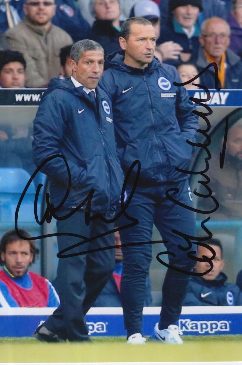 BRIGHTON HAND SIGNED COLIN CALDERWOOD AND CHRIS HUGHTON 6X4 Photo Poster painting.