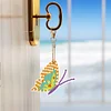 >SALE<10 Pcs Double Side Butterfly Diamond Art Keyring Animal Pendant for Office Decor