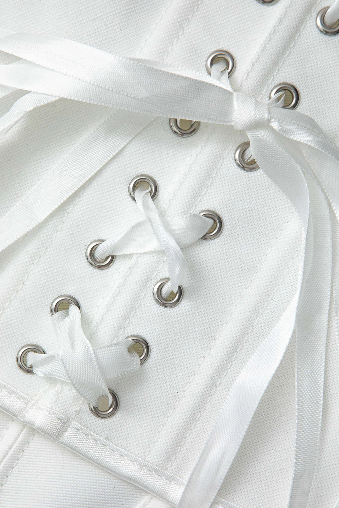 Brownm V Hem Tie Back Corset Top