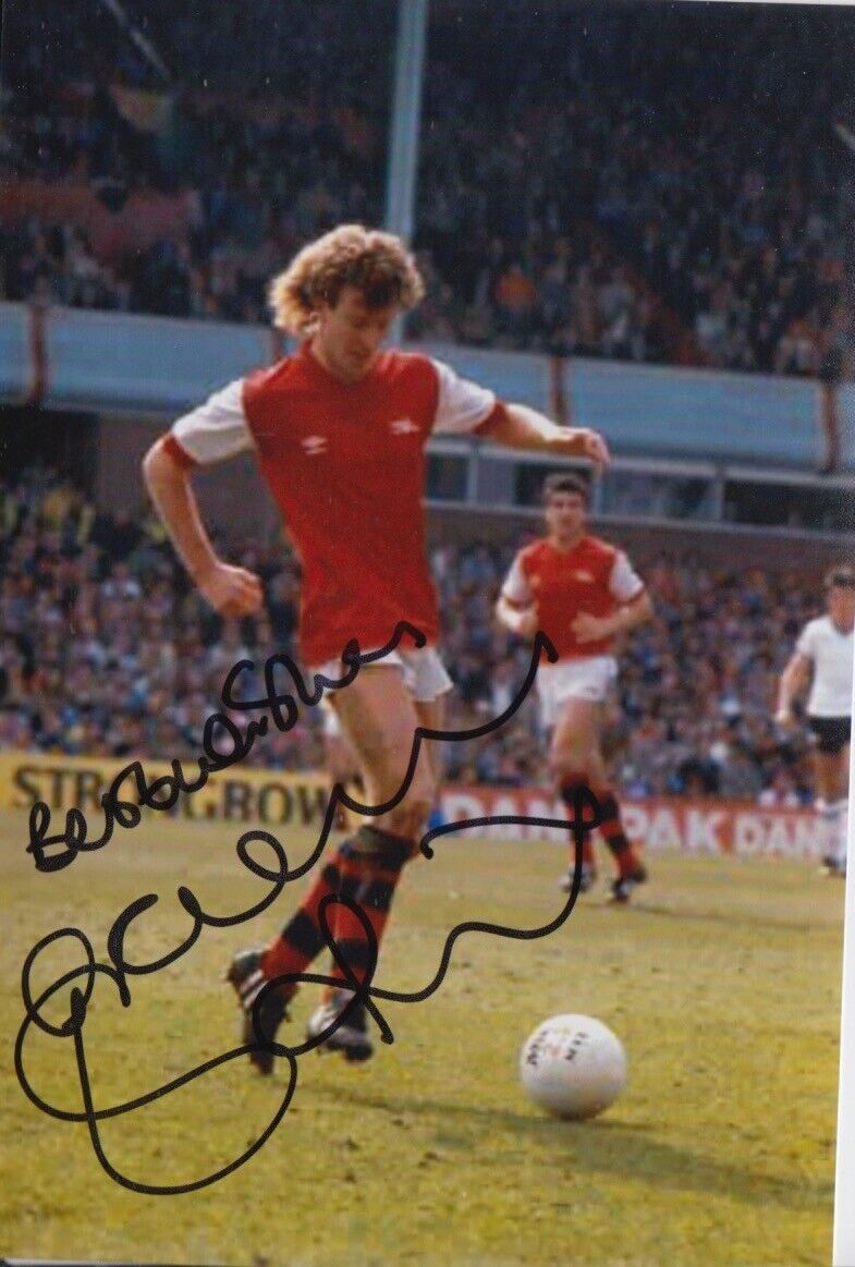 GRAHAM RIX HAND SIGNED 6X4 Photo Poster painting ARSENAL FOOTBALL AUTOGRAPH 10