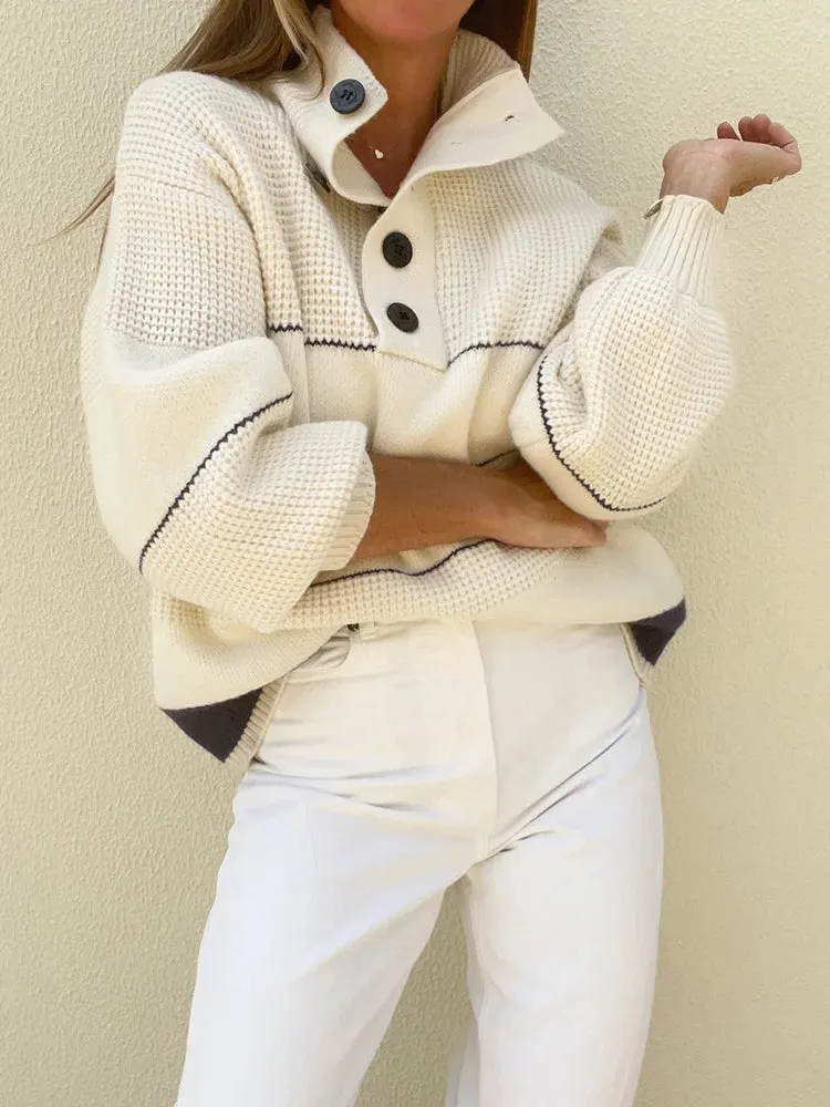 Women's Acrylic Turtleneck Knitted Pattern Pullovers Sweater