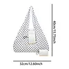 Polka Dot Nylon Storage Shoulder Bag with Key Ring Expandable Keychain Tote Bag Large Capacity Stylish Foldable Tote Handbag for Shopping Travel Commute