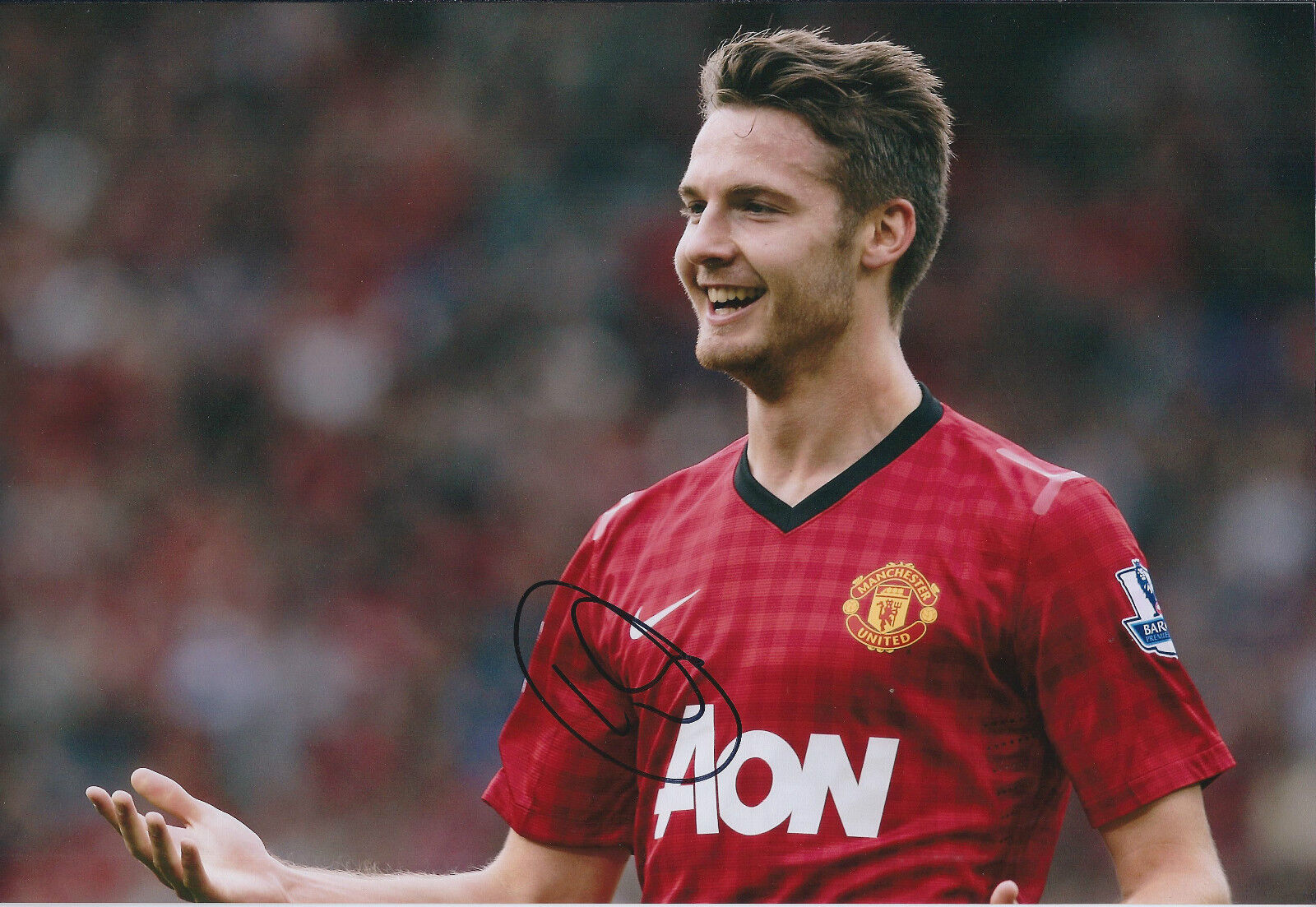 Nick POWELL Signed Autograph 12x8 Photo Poster painting AFTAL COA Manchester United Genuine