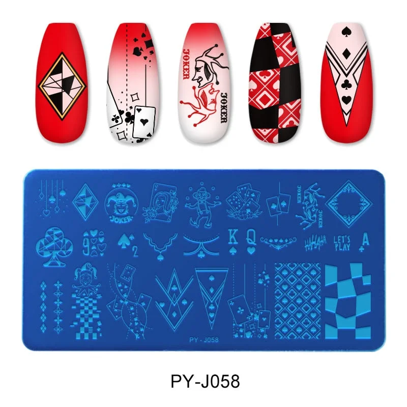 PICT YOU Nail Stamping Plates Wacky Characters Pattern Nail Art Plate Stencil Line Pictures Christmas Theme Image Plates Mold-Nail Inspo