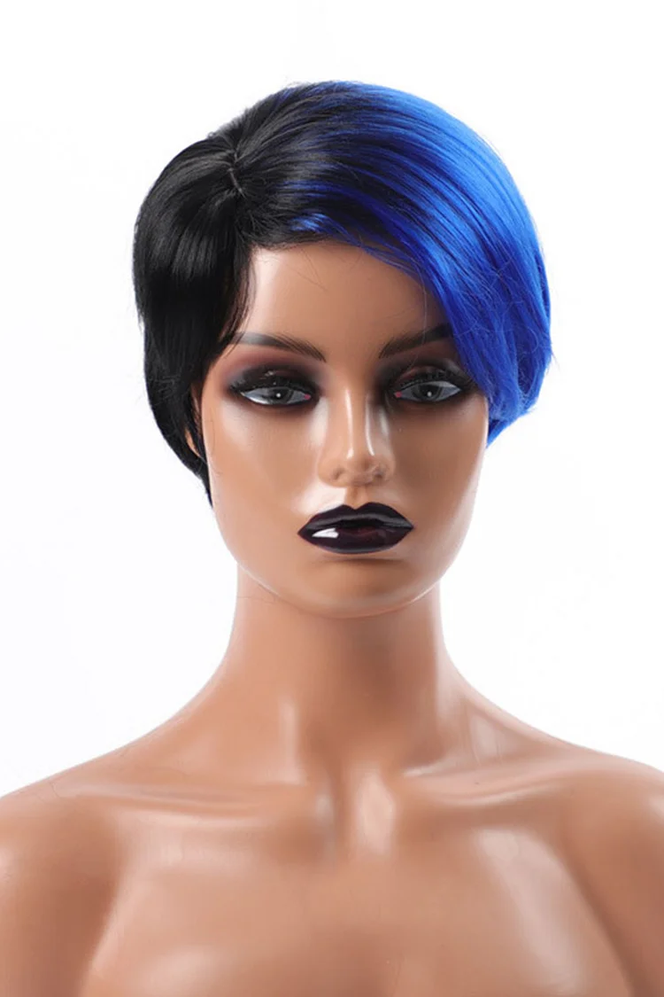 Halloween Red Side Bangs Straight Short Wigs 2024 - Xpluswear