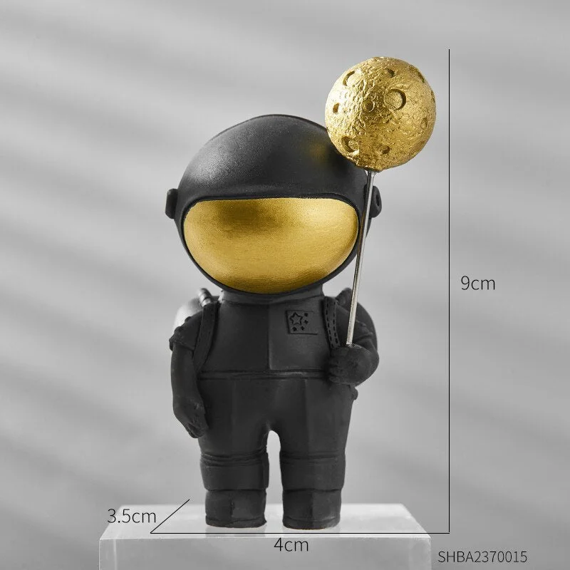 Creative Resin Astronaut Small Ornaments Cartoon Character Shape Boy Bedroom Decoration Birthday Gifts Decorations for Home