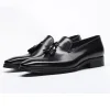 Fashion Mens Tassel Leather Loafers Dress Shoes