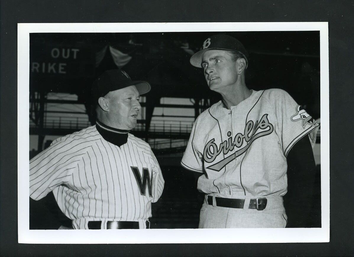 Chuck Dressen Paul Richards Press Original Photo Poster painting Don Wingfield Senators Orioles