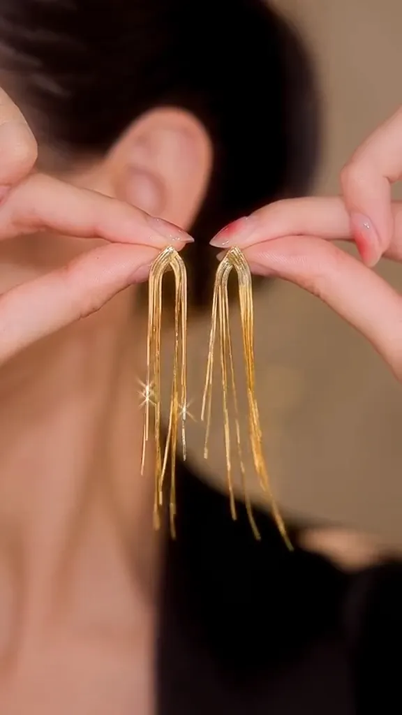 Long tassel earrings