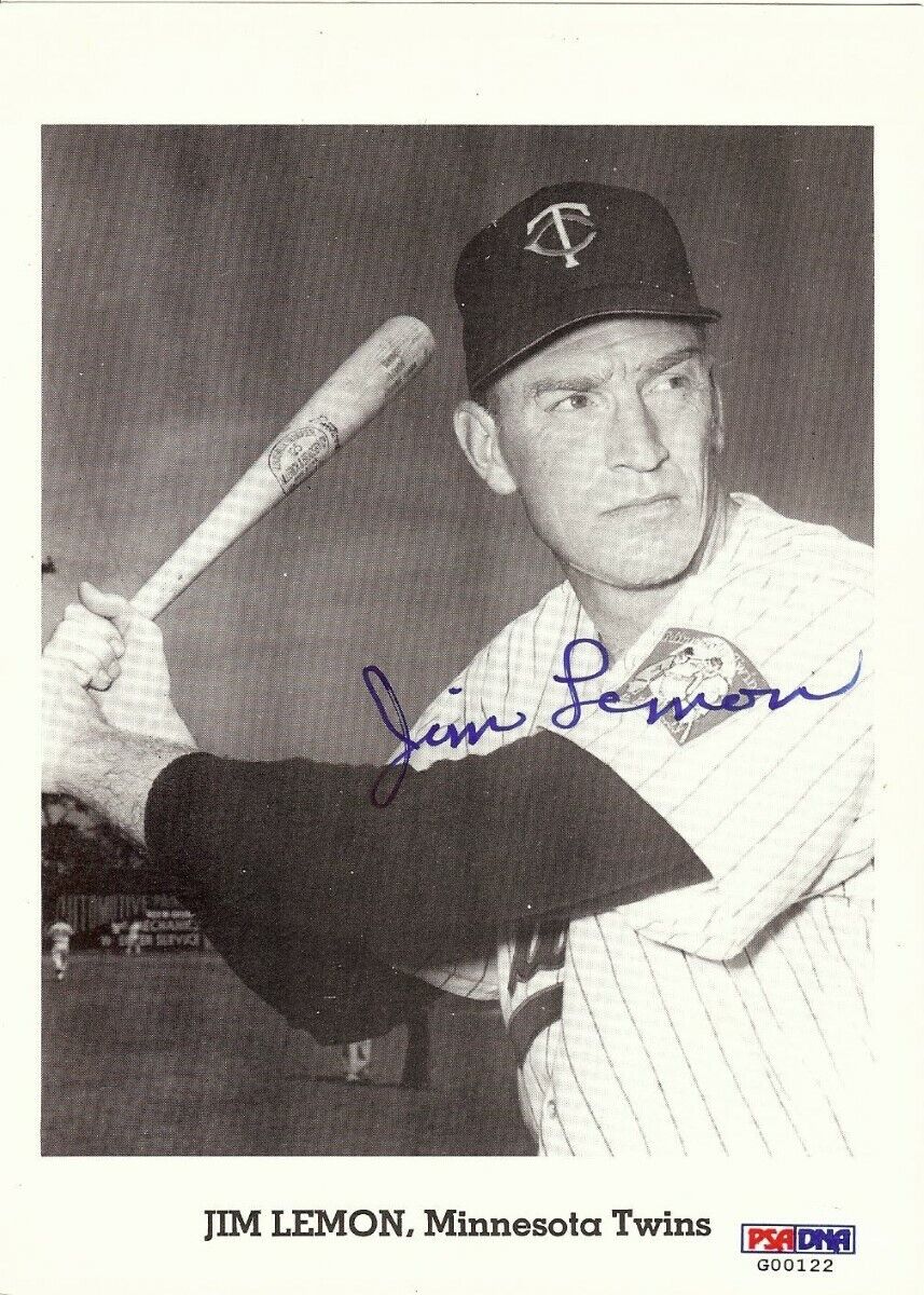 Jim Lemon Signed Autographed 5X7 Photo Poster painting 1963 Jay Publishing Twins PSA G00122