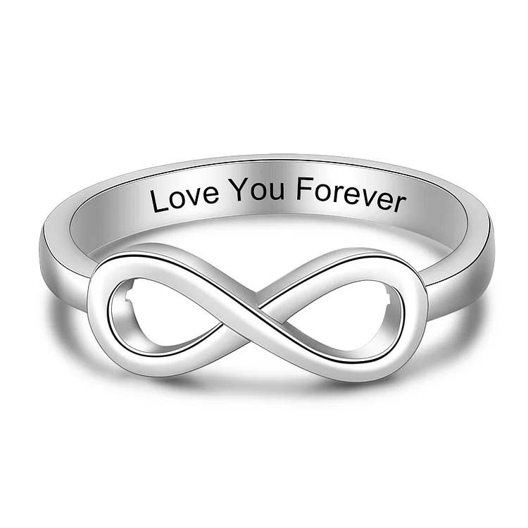 Personalized Infinity Promise Ring Engraved 1 Inside Text