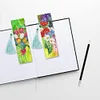 2pcs DIY Flower Special Shaped Drill Tassel Diamond Painting Bookmark Kit