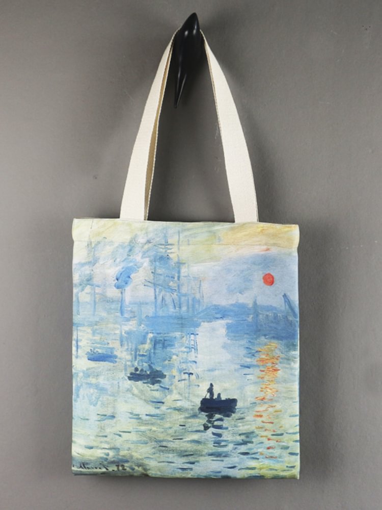 Artwishers Monet Oil Painting Casual Shoulder Bag
