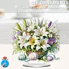Diamond Painting Acrylic Easter Lily Tabletop Ornaments Decorations for Adult Beginner Home Decor DIY Crafts Gift