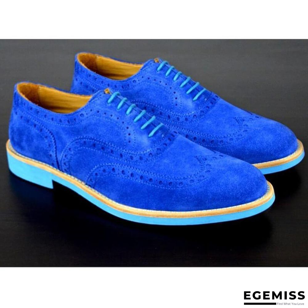 Men's Fashion Brogue Carved Suede Shoes | EGEMISS
