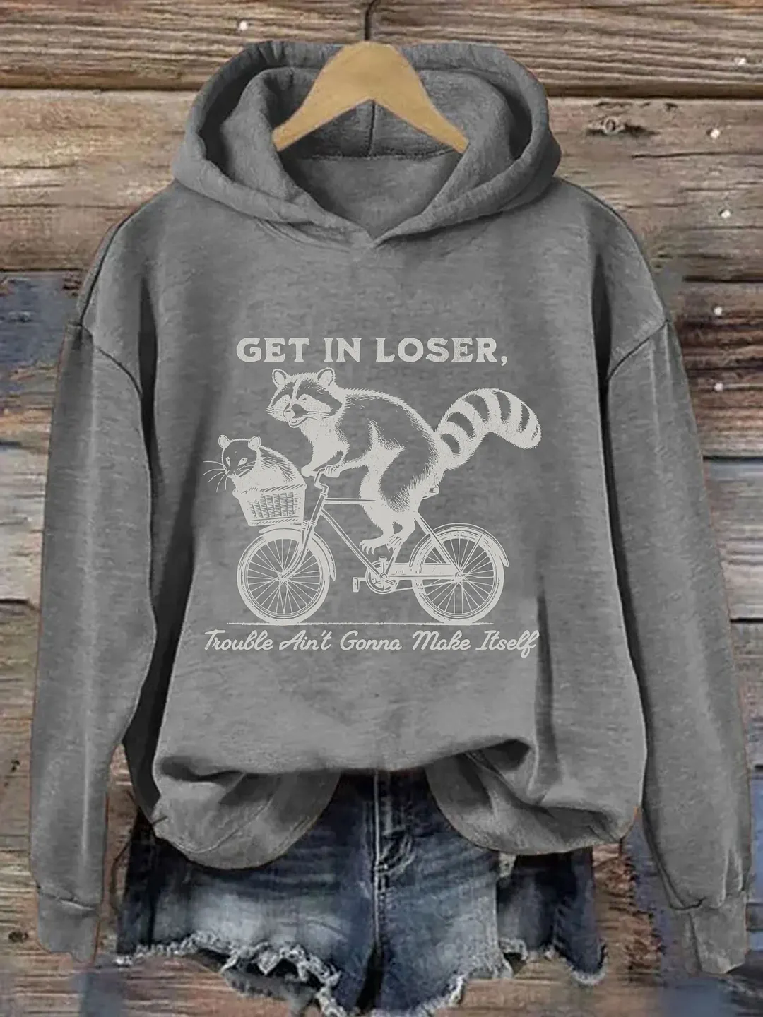  Funny Raccoon & Opossum Hoodie