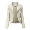 Woman Stand-collar Autumn Leather Jacket
