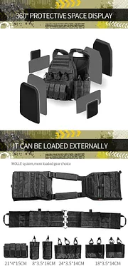 yakeda lightweight JPC body armor MOLLE shooting hunting Waterproof Buletproof plate carrier army tactical vest chaleco tactico