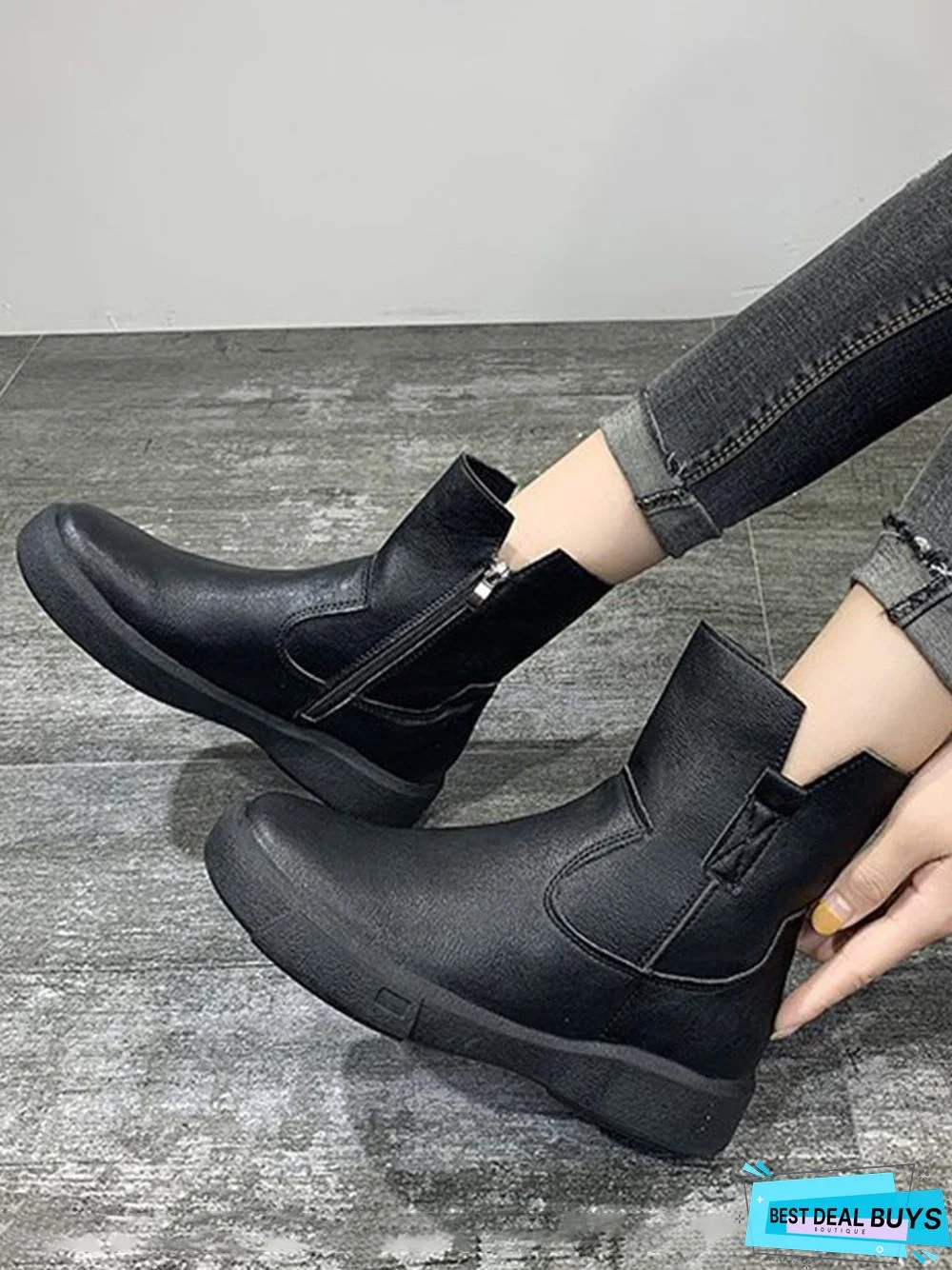 Vintage Leather Ankle Boots