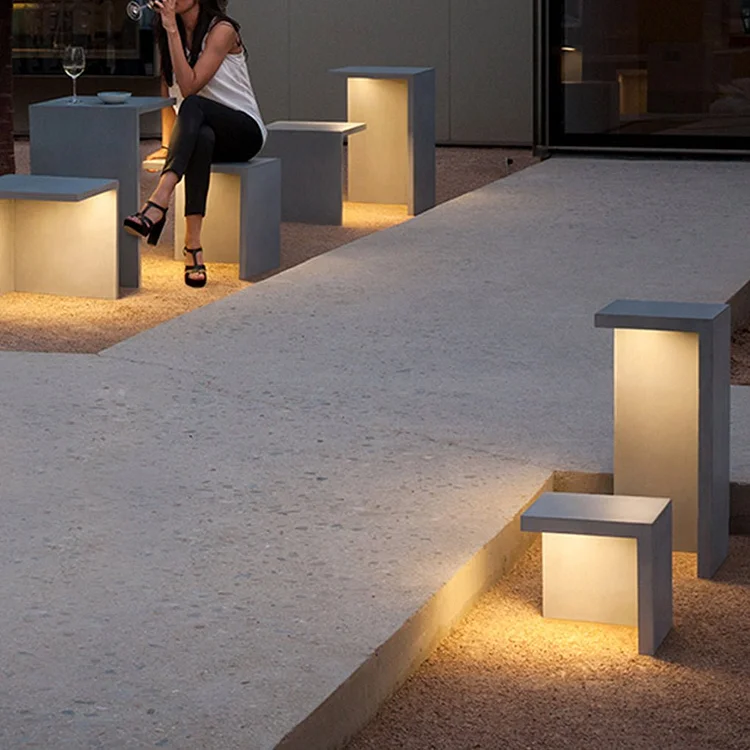 Multifunction Square Stools Table Waterproof Creative Outdoor Light - Appledas