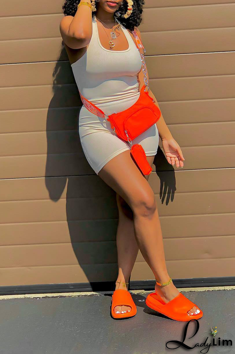 Black Casual Solid Split Joint U Neck Skinny Jumpsuits