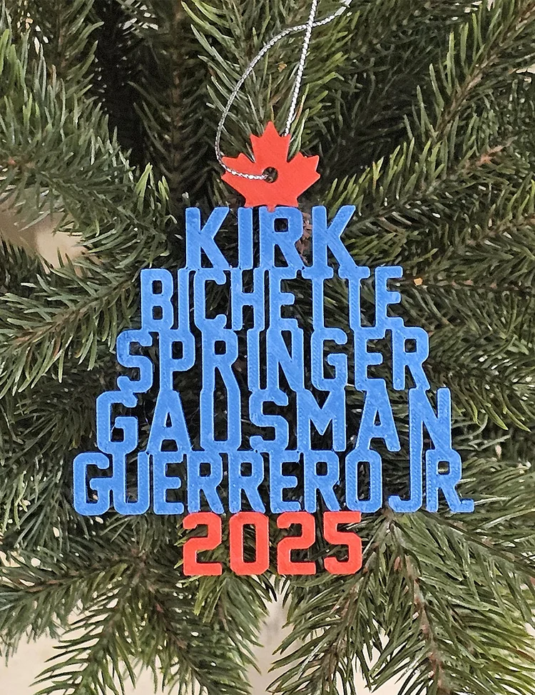 Toronto Blue Jays 2025 Ornament