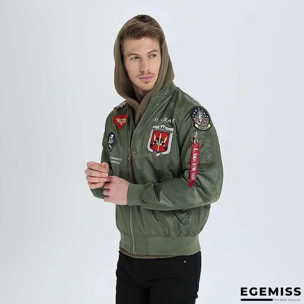 Men Gun Us Navy MA1 Letterman Varsity Baseball Pilot Air Force Flight College Tactical Military Army Jacket | EGEMISS
