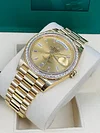 Rolex Day-Date President 40 Yellow Gold Factory Diamond Dial & Bezel 228348