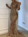Bandeau Sequinned V-Neck Evening Dress