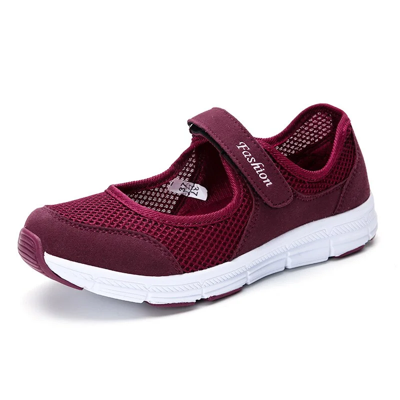 35-42 Summer Breathable Women Sneakers Healthy Walking Mary Jane Shoes Sporty Mesh Sport Running Mother Gift Light Flats Shoes