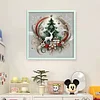 (US Only)Xmas Tree Printed Cross Stitch Kit 45x45cm DIY 11CT Embroidery Craft Set Decor
