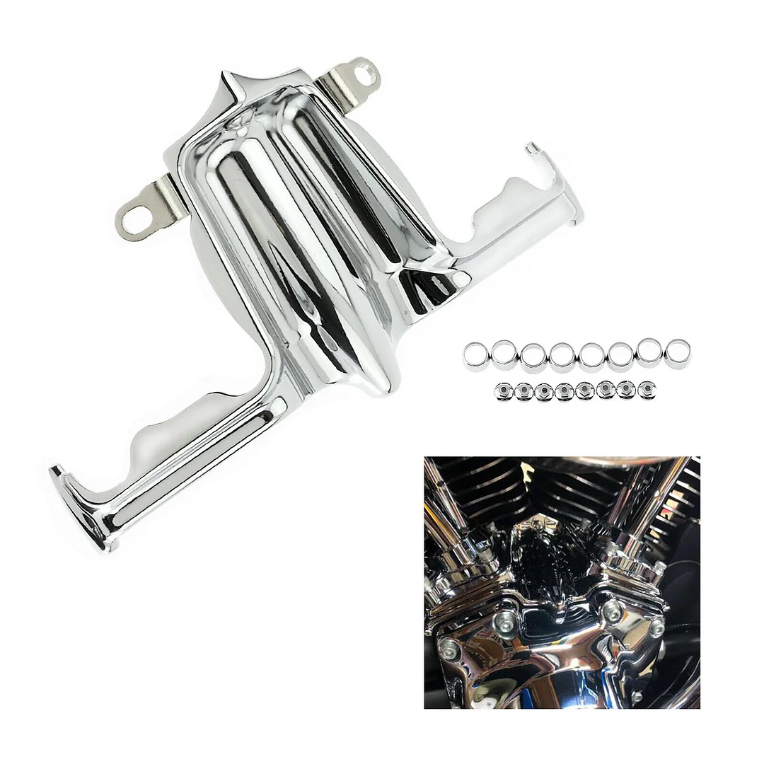 Chrome Tappet Lifter Block Accent Cover For Harley Twin Cam 1999-2017 Touring Electra Glide Dyna Fat Bob Breakout