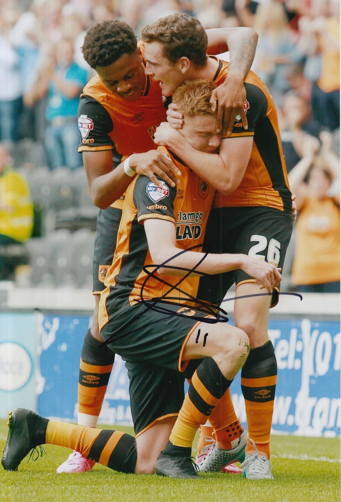 HULL CITY HAND SIGNED SAM CLUCAS 12X8 Photo Poster painting 2.