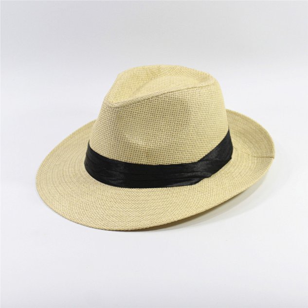 Summer suntan sunshade hat big along panama Straw hat beach British hat