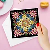 6Pcs Diamond Painting Greeting Card Mandala Diamond Handmade Card for Friends