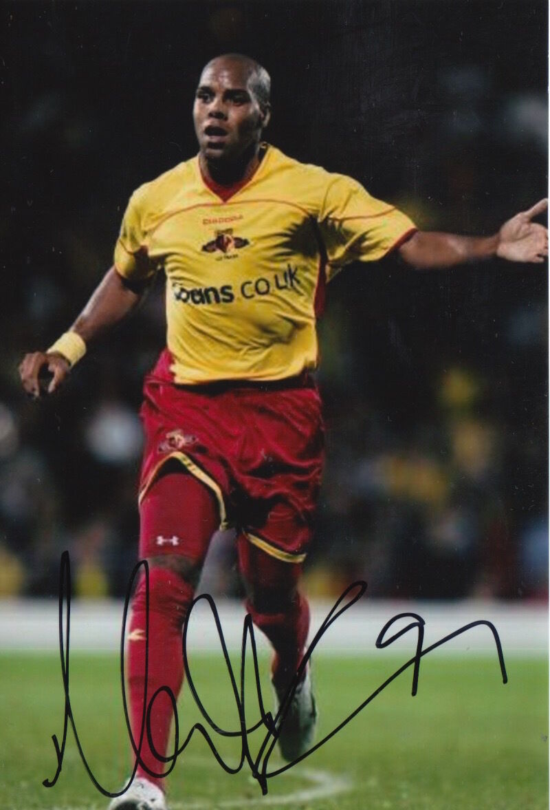 WATFORD HAND SIGNED MARLON KING 6X4 Photo Poster painting.