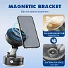 Upgrade Vacuum Magnetic Suction Phone Holder, 2025 New Foldable Strong Magnetic Car Phone Holder, Retractable Double-Sided Magnetic Suction Phone Mount Compatible with All Smartphones 