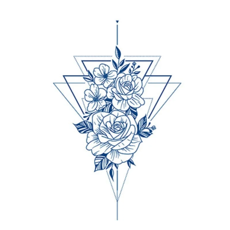 1PC Waist Sexy Body Art Ink Juice Flower Lion Flash Tattoos Lasting Waterproof Temporary Tattoo Sticker For Men Women Fake Tatoo