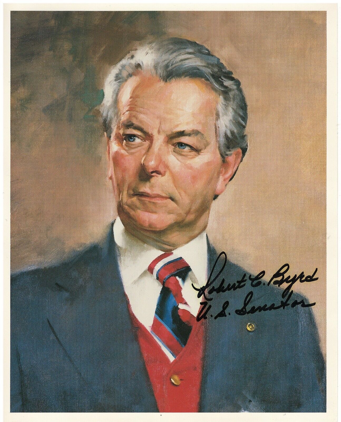 ROBERT C. BYRD US SENATOR WEST VIRGINIA RARE SIGNED Photo Poster painting