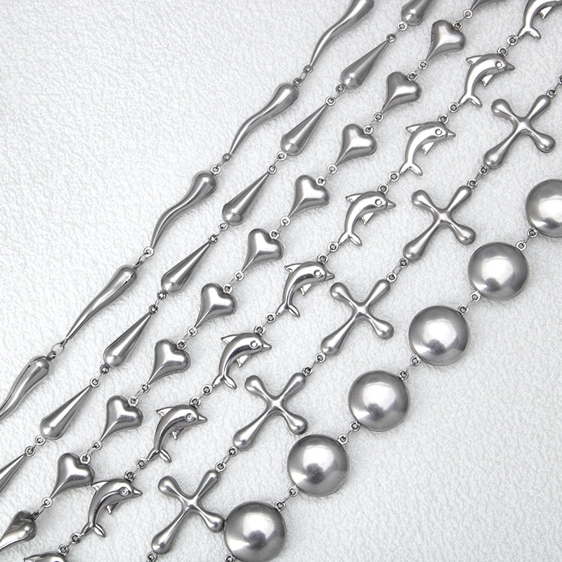 1 Piece Titanium Steel Jewelry Accessories Chain