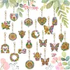 20pcs Sunflower DIY Diamond Painting Keychain Kit Single Side Rhinestone