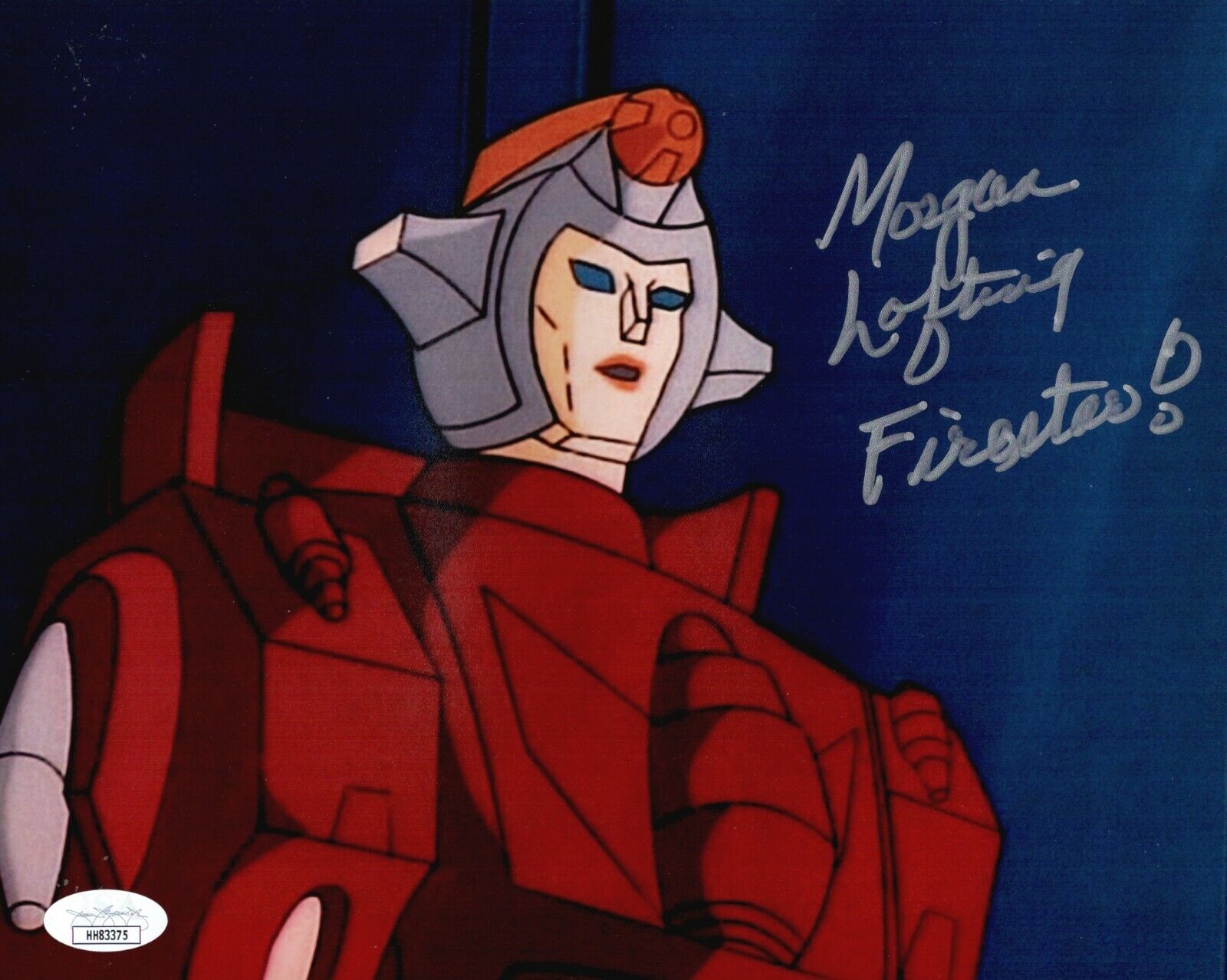 MORGAN LOFTING Signed Firestar TRANSFORMERS 8x10 Photo Poster painting Autograph JSA COA Cert