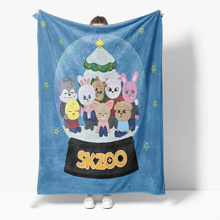 Stray Kids SKZOO Cute Flannel Blanket