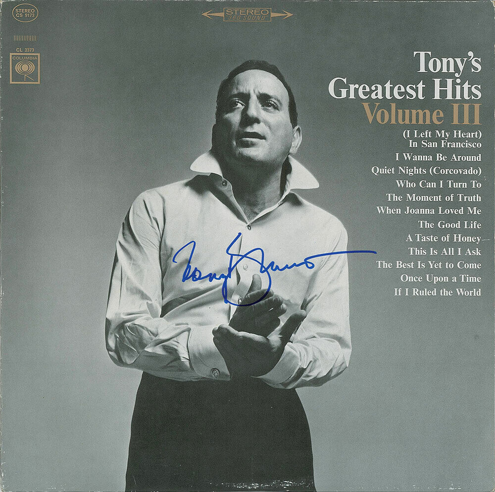 TONY BENNETT Signed 'Greatest Hits' Photo Poster paintinggraph - Pop / Classic Singer - preprint