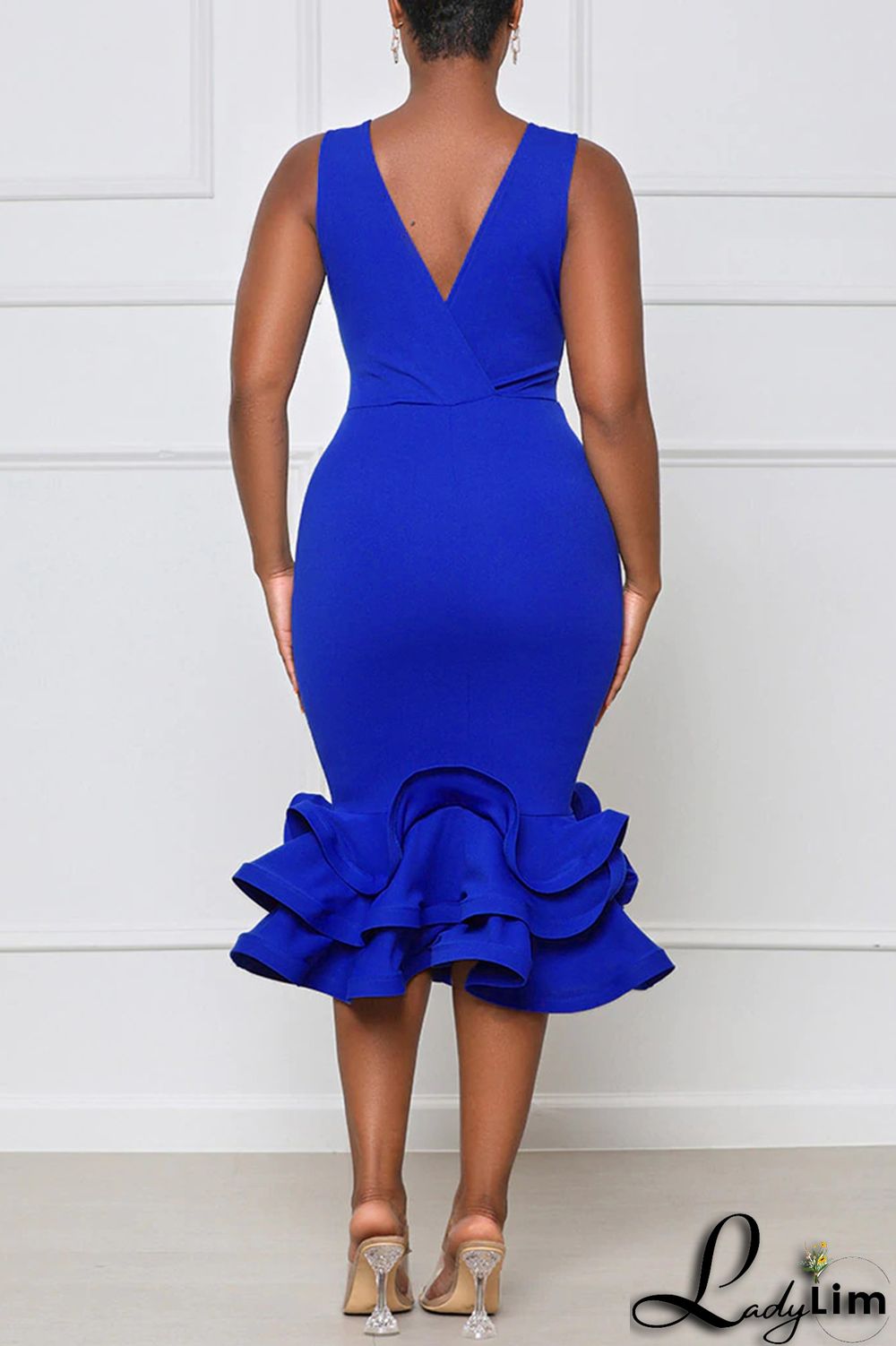 Green Fashion Sexy Solid Split Joint V Neck Evening Dress