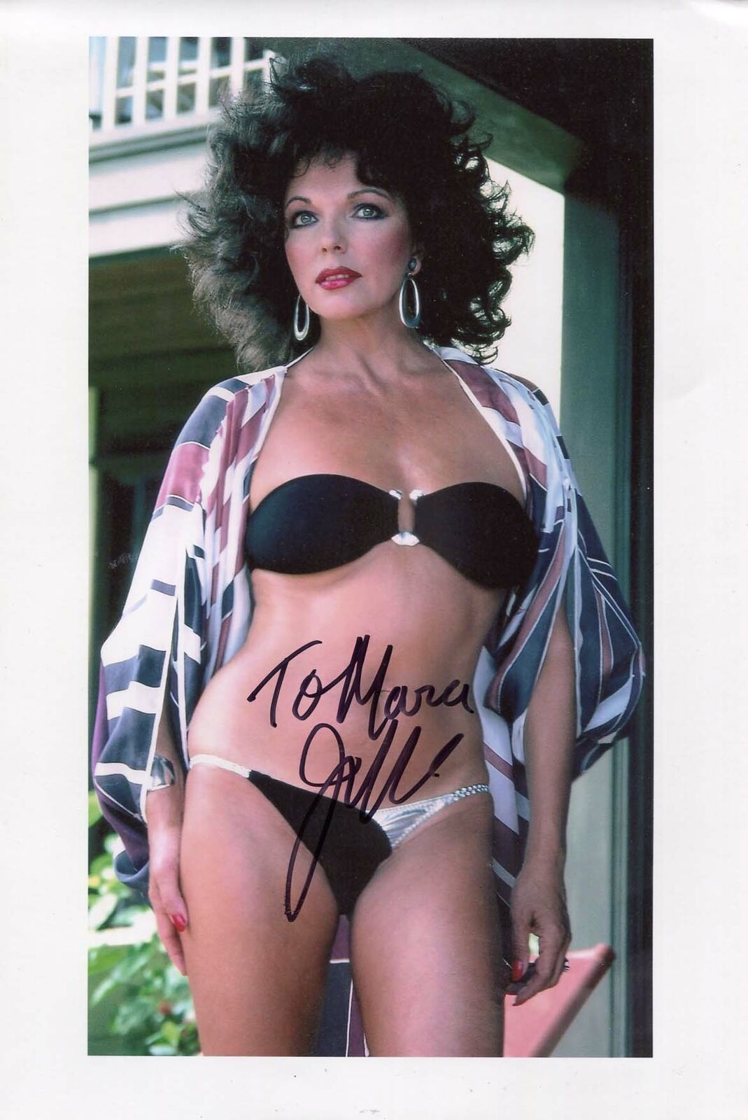 SEXY ACTRESS Joan Collins autograph, signed Photo Poster painting