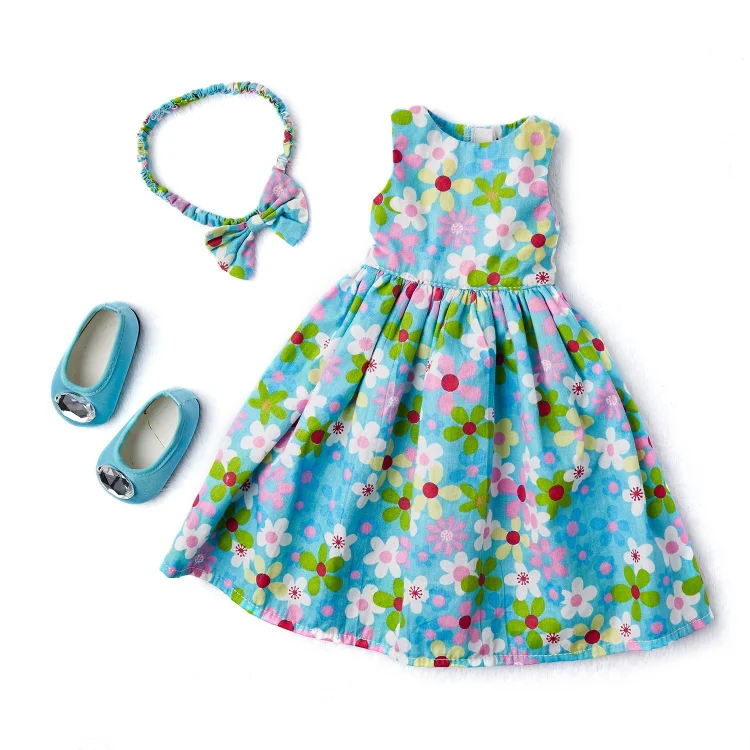  Summer three-in-one floral dress set - RSDP-Rebornbabypuppen-Rebornbabypuppen.de