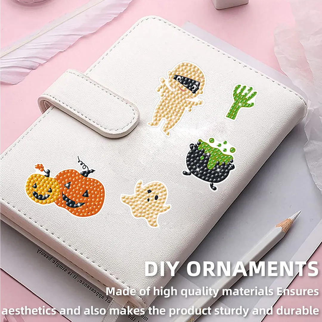 DIY Diamond Painting Sticker Diamond Art Stickers Arts and Crafts Decorative Diamond Stickers for Birthday Party Halloween Christmas Gifts (Halloween Witch House)