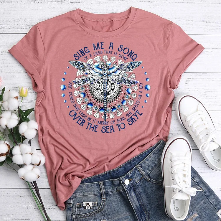 Sing me a song dragonfly T-Shirt Tee -06389-Annaletters